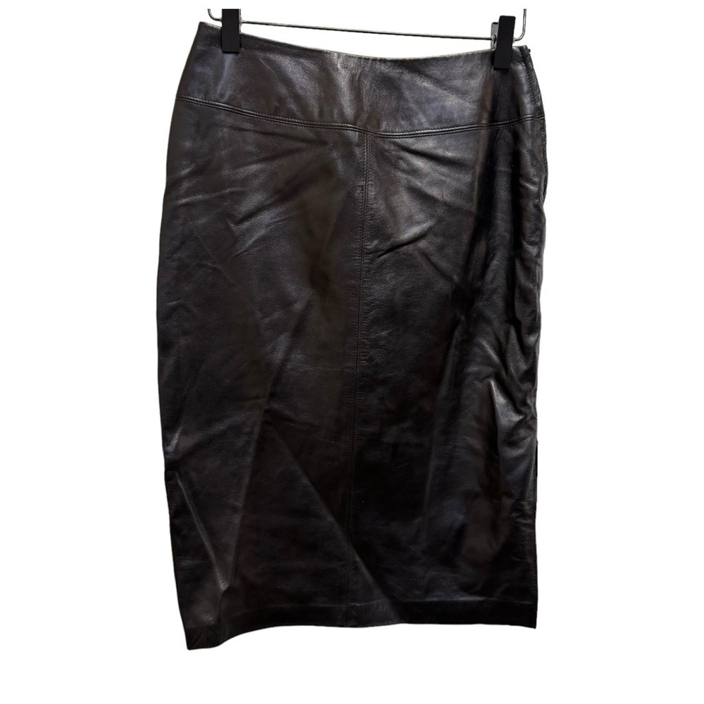 Danier Black Leather Pencil Skirt Size 4
